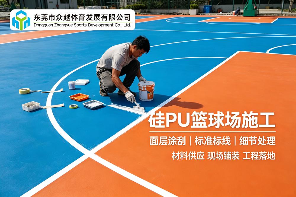 硅PU球场材料常温固化原理：施工温度对性能影响
